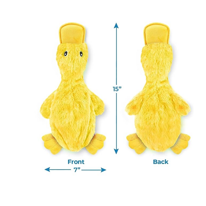 Crinkle Duck Shaped Dog Toy With Squeaker