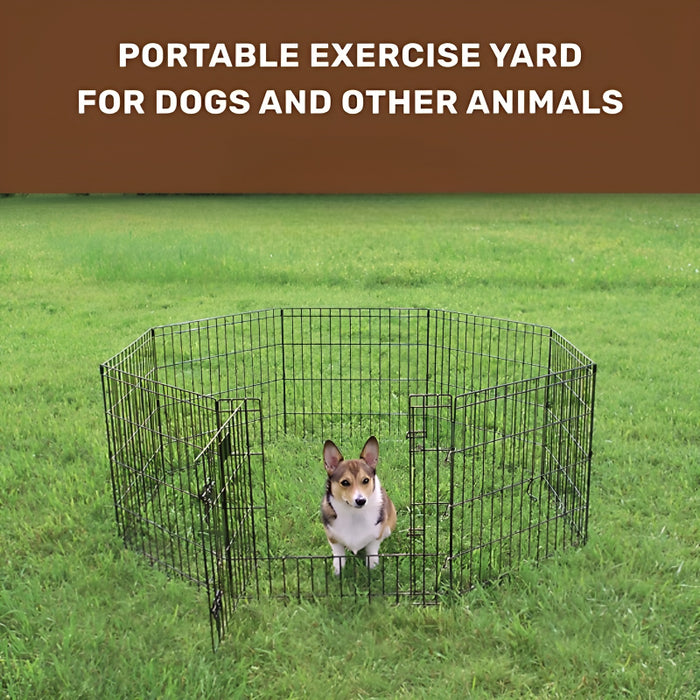 Portable Indoor Outdoor Exercise Pen With Door