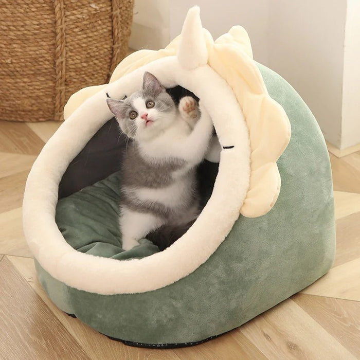 Tent Bed With Cushion Washable Pet Cave