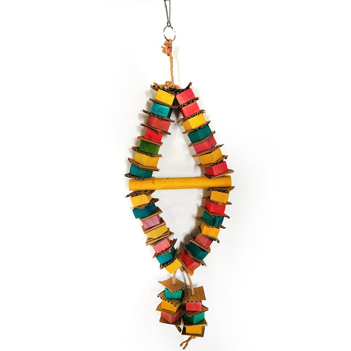 Colorful Wooden Chewing Toy For Bird