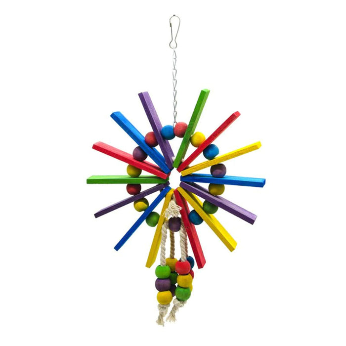 Wheel Rope Shaped Chewing Parrot Toy