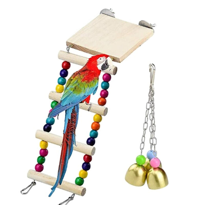 2 Pcs Wooden Parrot Toy