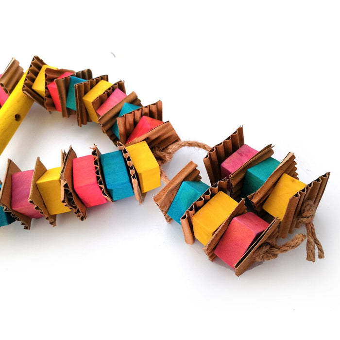 Colorful Wooden Chewing Toy For Bird