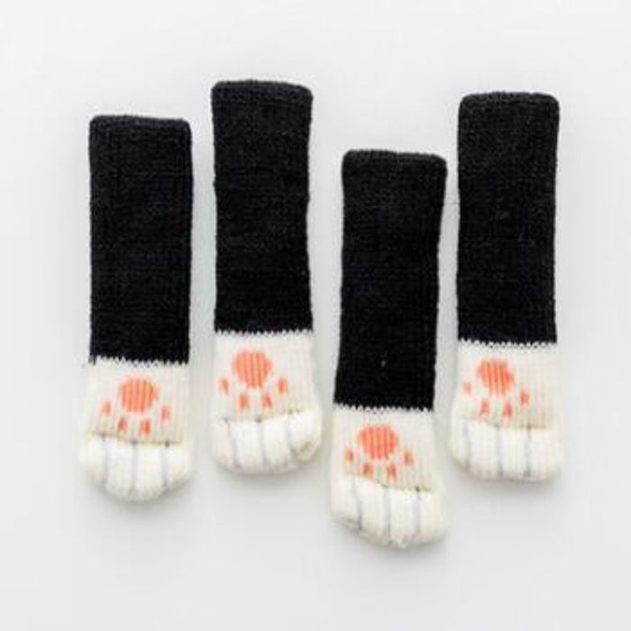 4pcs Knitting Cat Leg Chair Socks