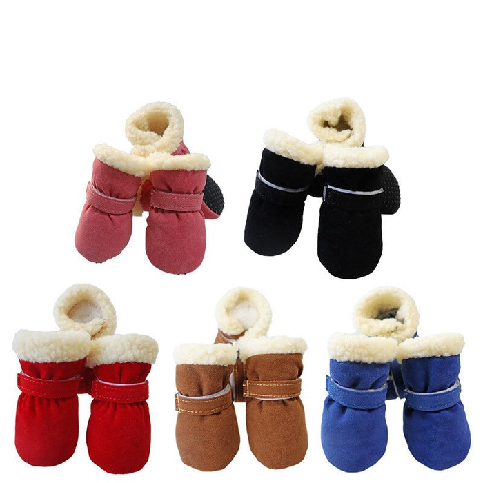 Thickened Velvet Warm Soft-Soled Dog Shoes