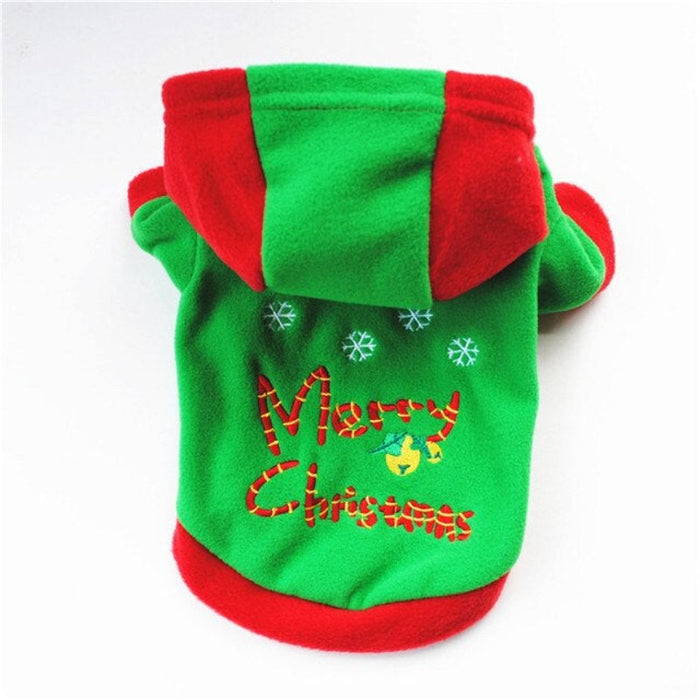 Pet Puppy Christmas Thick hooded
