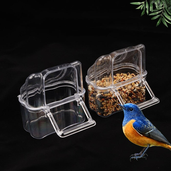 Transparent Cage Cups for Bird Feeder