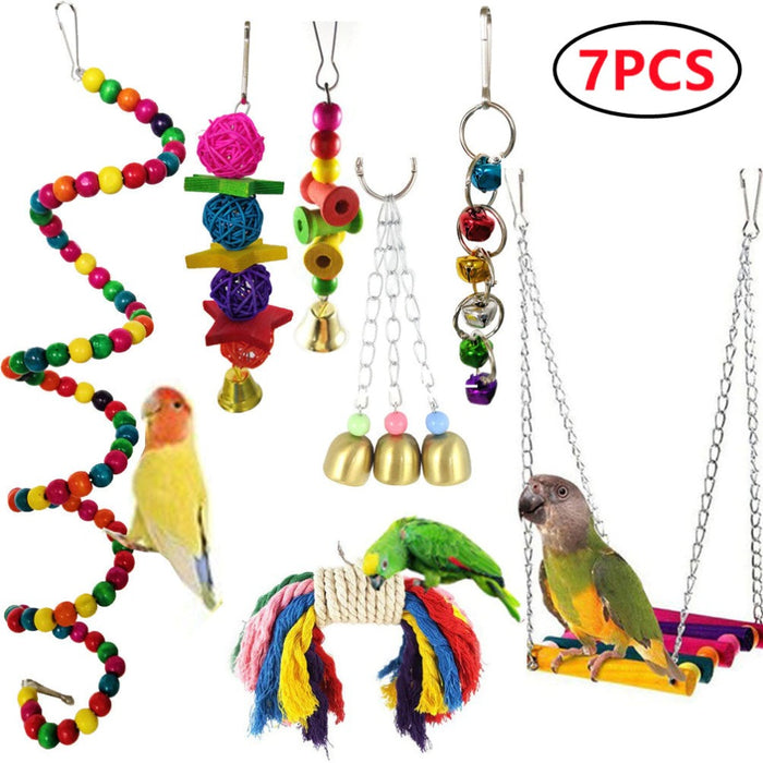 7PCS Parrot Bird Toy