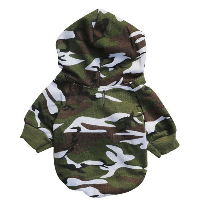 Small Dog Hoodies Army Military Costume