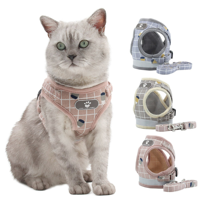 Fashion Plaid Cat Harnesses