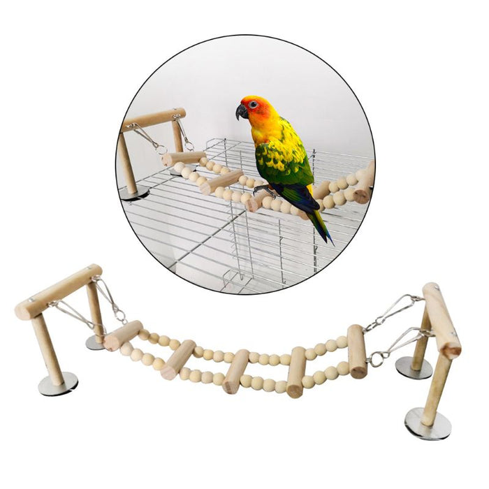 Wooden Parrot Perches Stand Toys