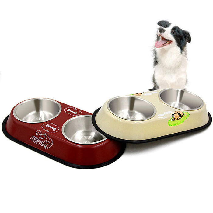 Dog Food And Water Dish