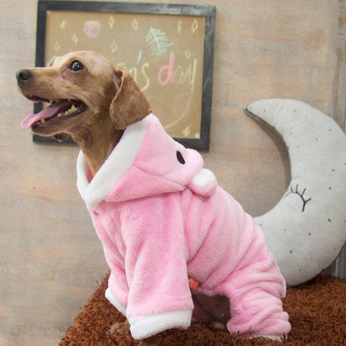 Warm Dog Clothes Pink Pig Cosplay Costume