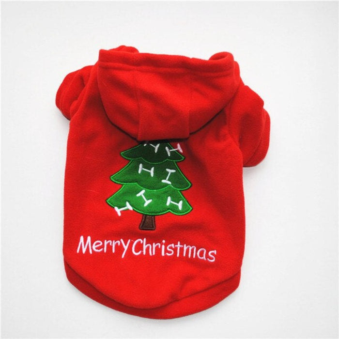 Pet Puppy Christmas Thick hooded
