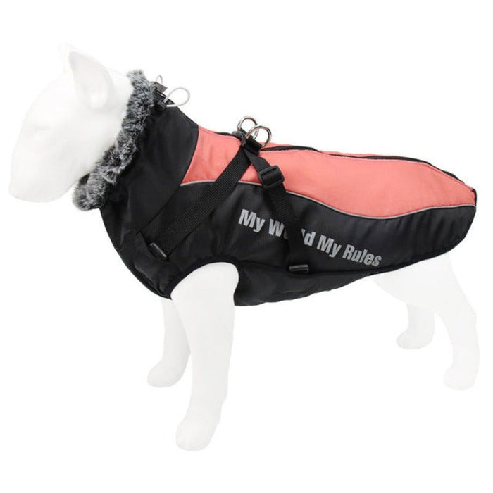 Warm Fur Collar Pet Dog Coat