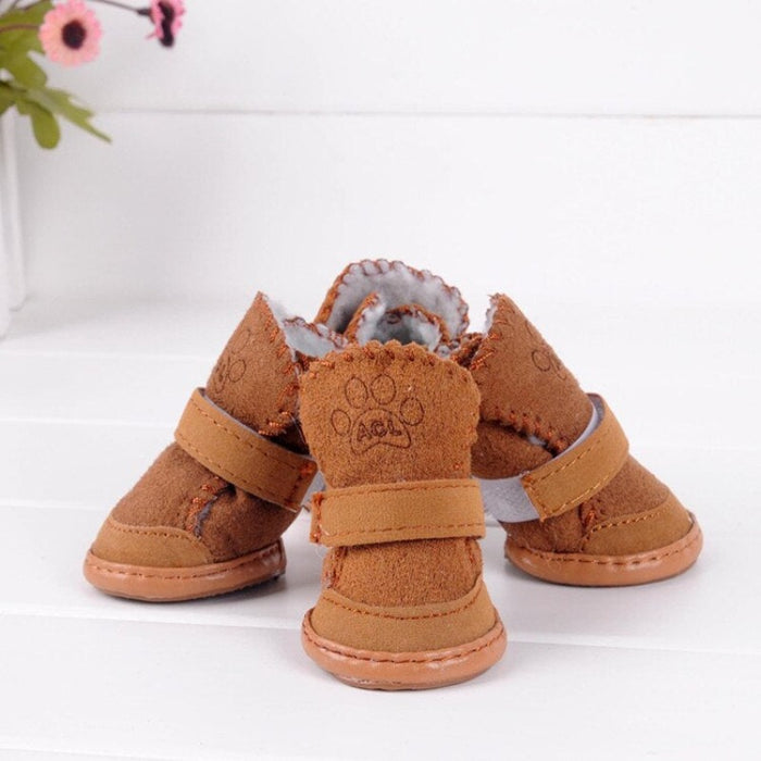 Soft Bottom Snow Boots For Small Dogs