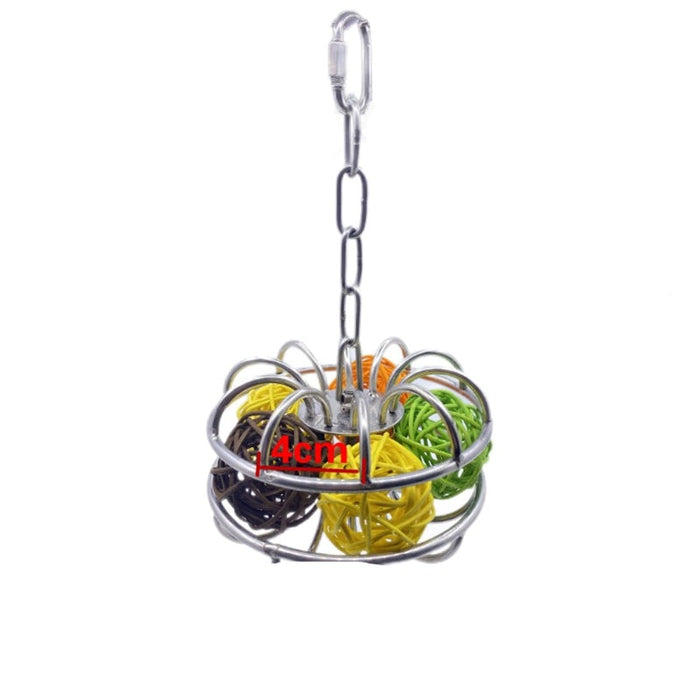 Hanging Bird Rattan Ball Toy