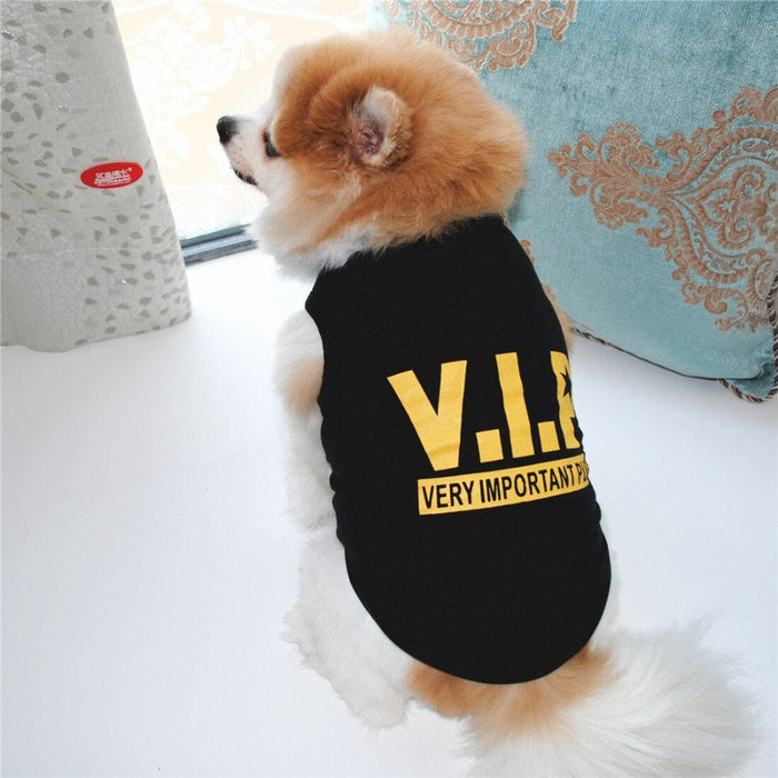 VIP Letter T- Shirt For Small Dogs