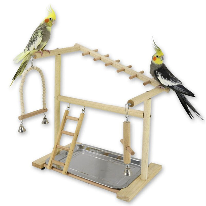 Wooden Bird Perch Stand