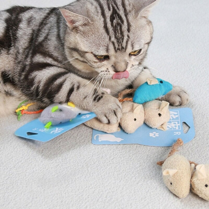 3 Pieces Interactive Mice Toy