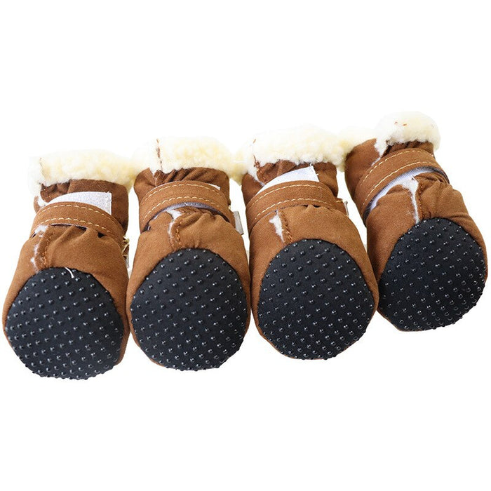 Thickened Velvet Warm Soft-Soled Dog Shoes
