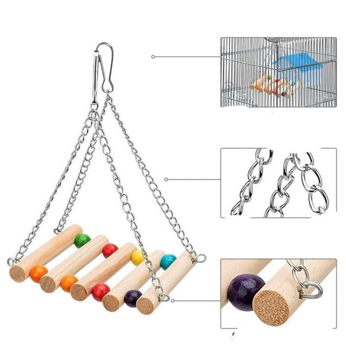 8Pcs Eco-Friendly Parrot Cage Accessories