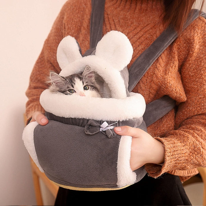 Winter Warm Plush Pet Carrier Bags
