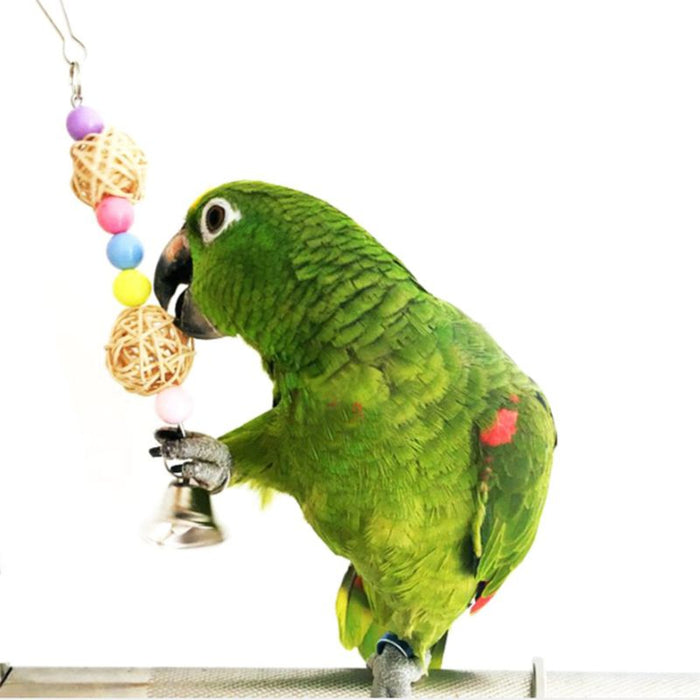 15Pcs Set Pet Parrot Wooden Swing Chewing Toys