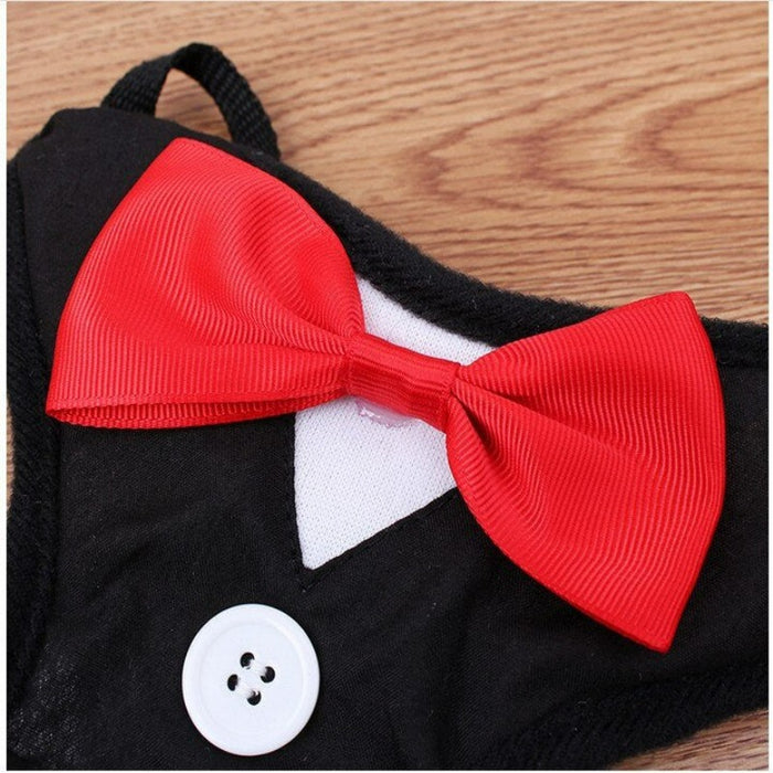 Dog Harness Vest with Bow Tie