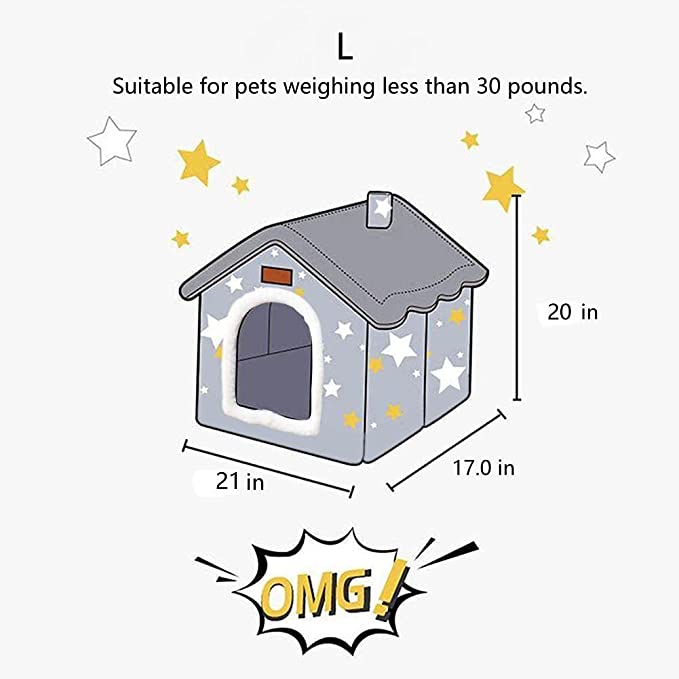 Foldable Closed Cave Pet House