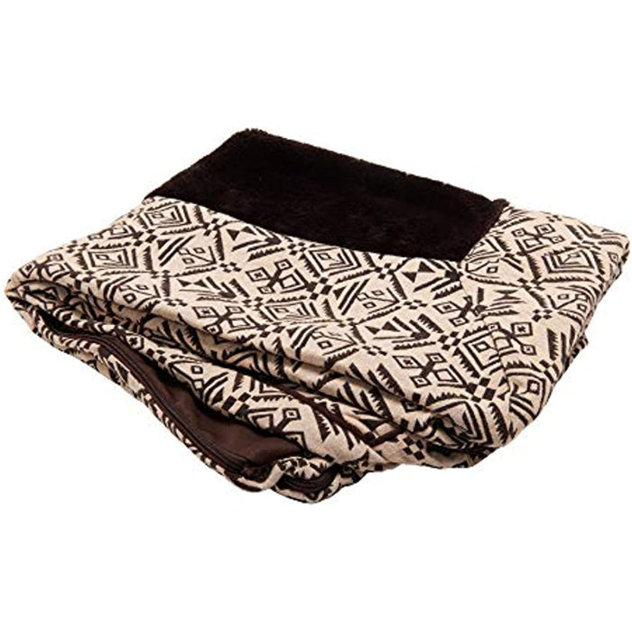 Pet Bed for Dogs and Cats - Plush and Southwest Kilim Decor Sofa-Style Cooling Gel Foam Dog Bed