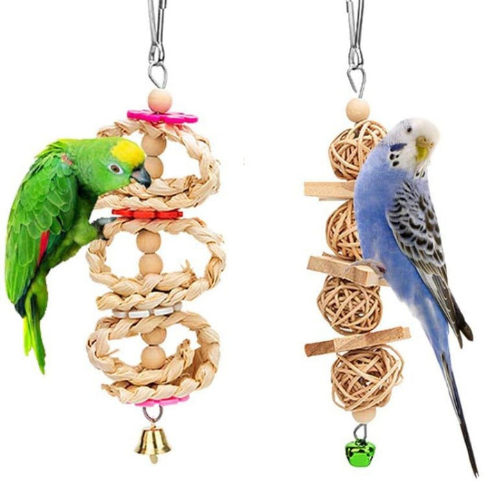 8Pcs Eco-Friendly Parrot Cage Accessories