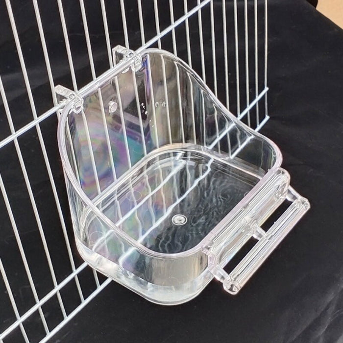 Transparent Bird Food Tray Box