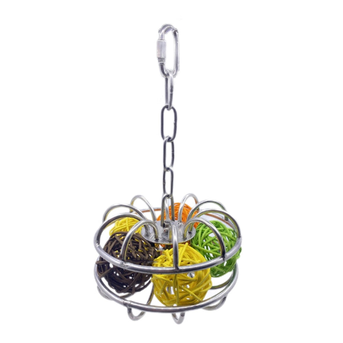 Hanging Bird Rattan Ball Toy