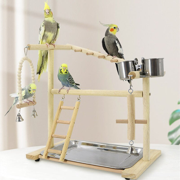 Wooden Bird Perch Stand