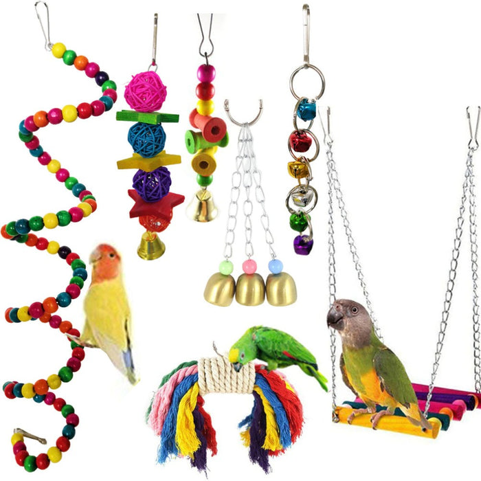 7PCS Parrot Bird Toy