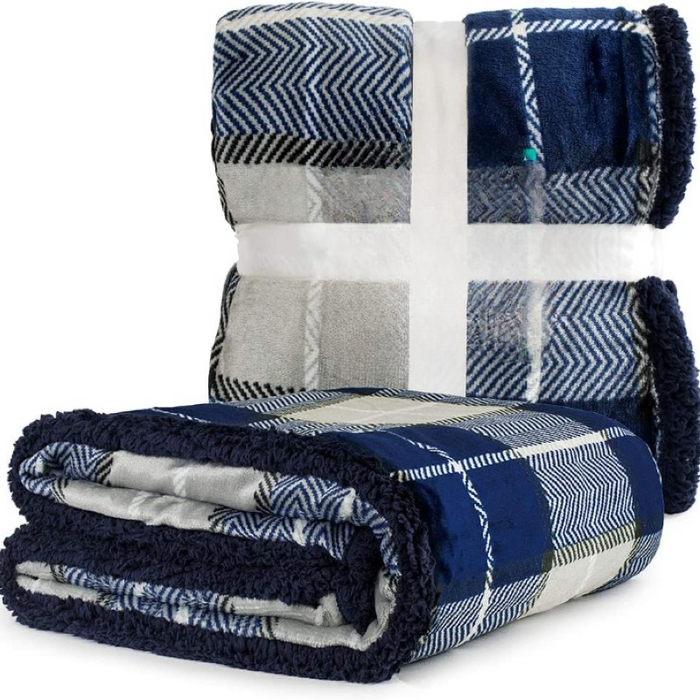 Sherpa Fleece Pet Waterproof Blanket for Bed, Couch, Sofa