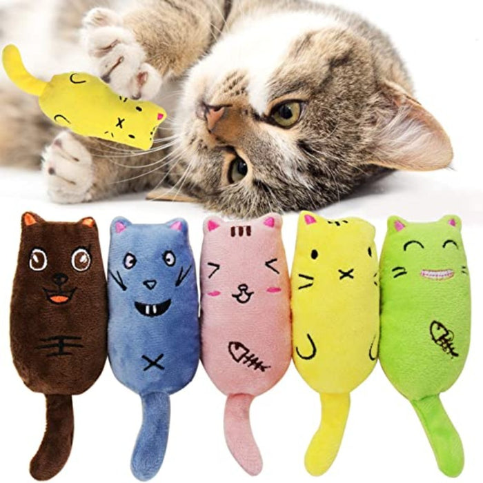 5Pcs Cartoon Mice Cat Chew Toy