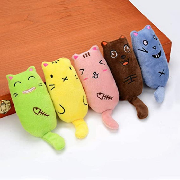 5Pcs Cartoon Mice Cat Chew Toy