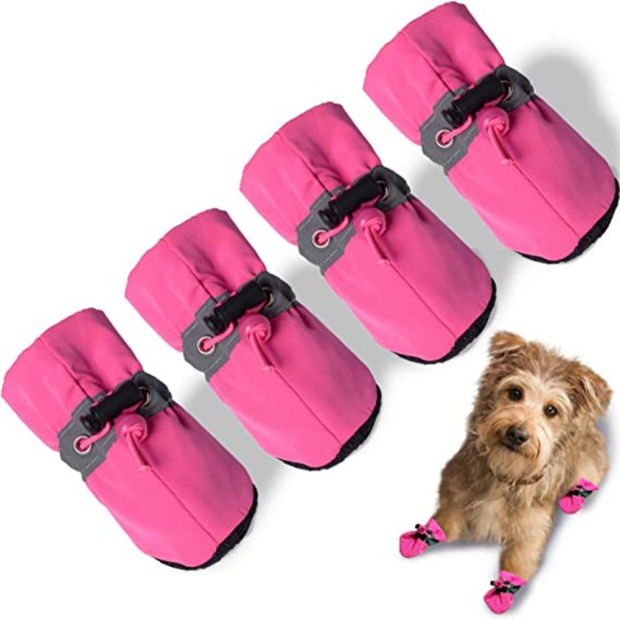 4 Pair Anti-Slip Dog Booties