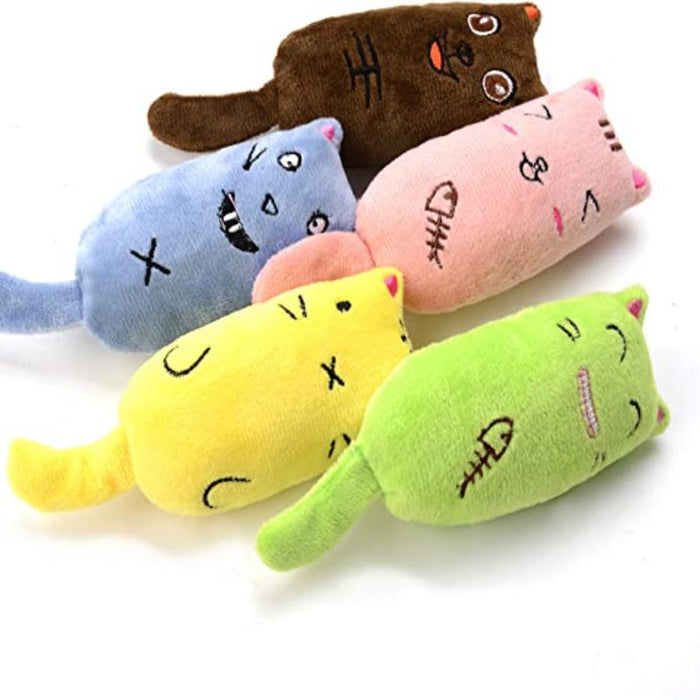 5Pcs Cartoon Mice Cat Chew Toy