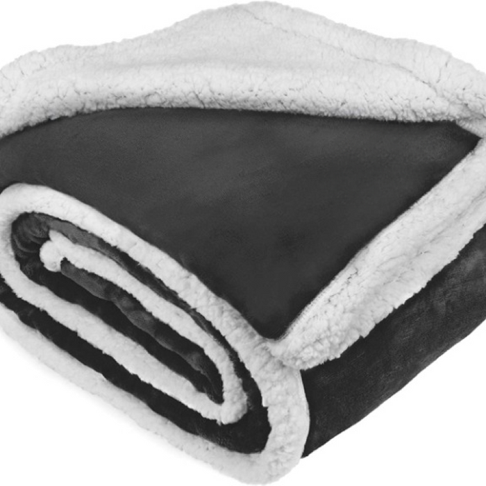 Sherpa Fleece Pet Blanket Reversible Microfiber