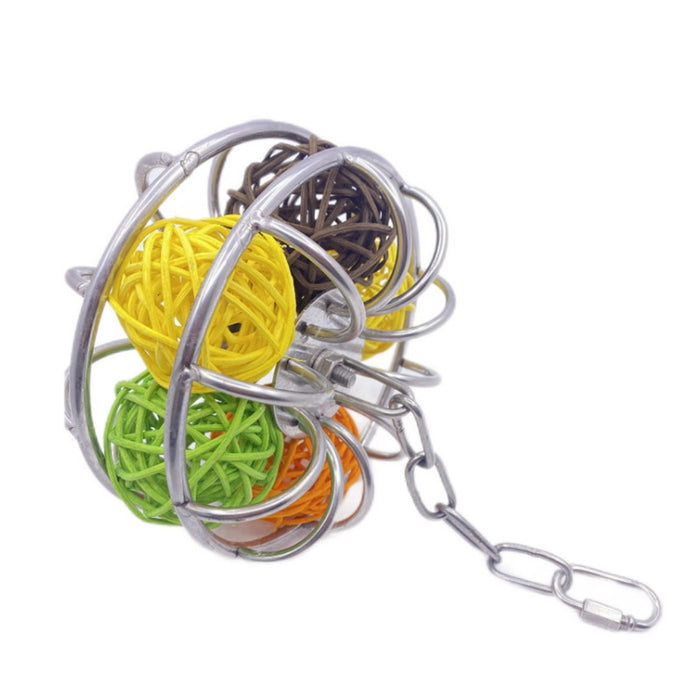 Hanging Bird Rattan Ball Toy