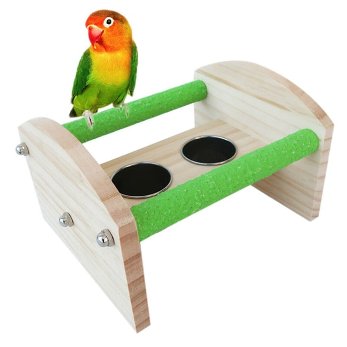 Bird Perch Stainless Steel Feeder Cups