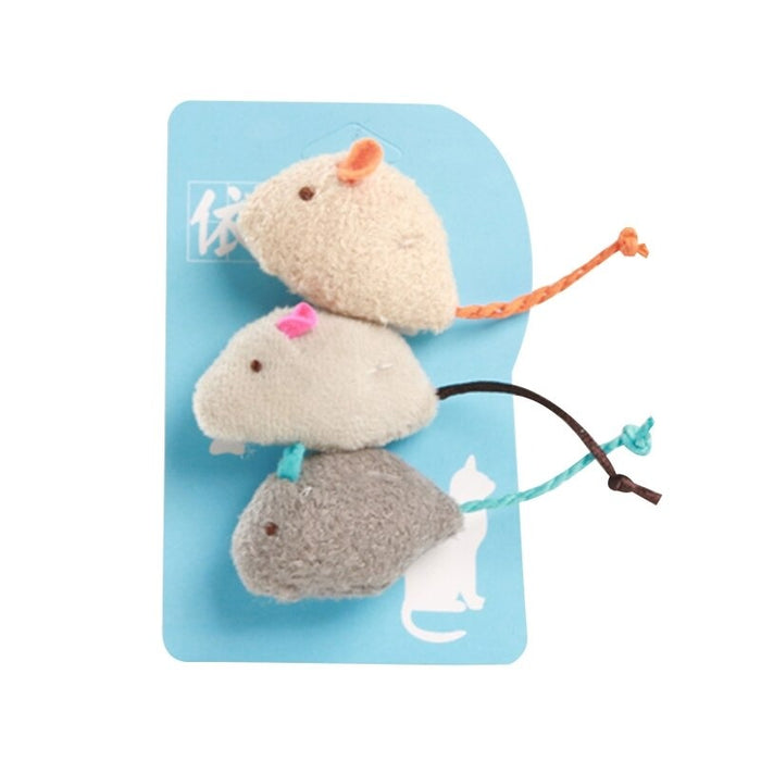 3 Pieces Interactive Mice Toy