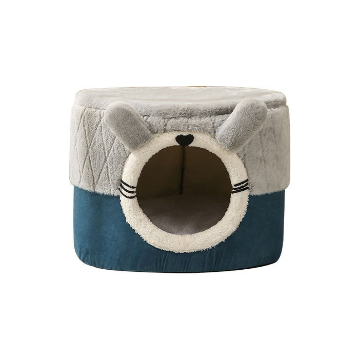 Soft Plush Pet Bed Enclosed Kennel