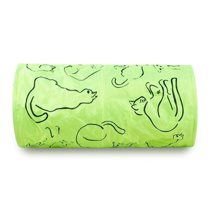 Printed Green Kitten Tunnel