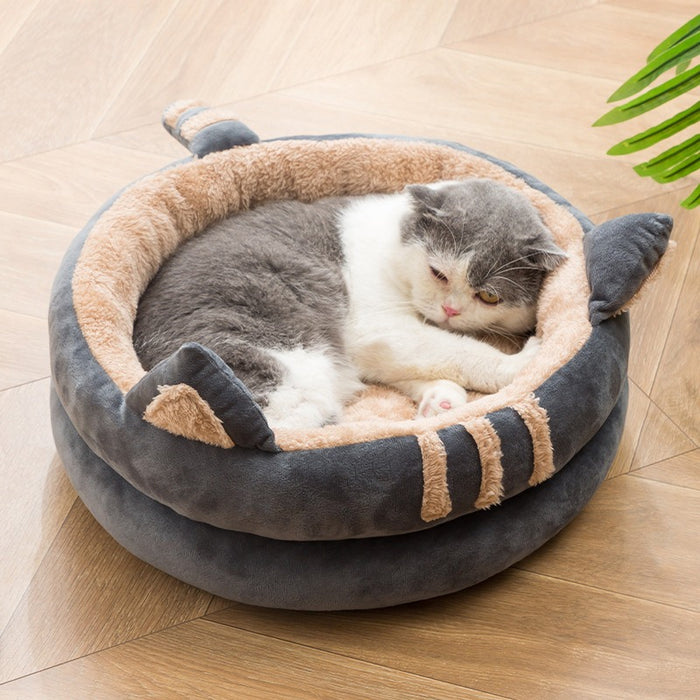 Semi-Enclosed Cat Bed Lounger