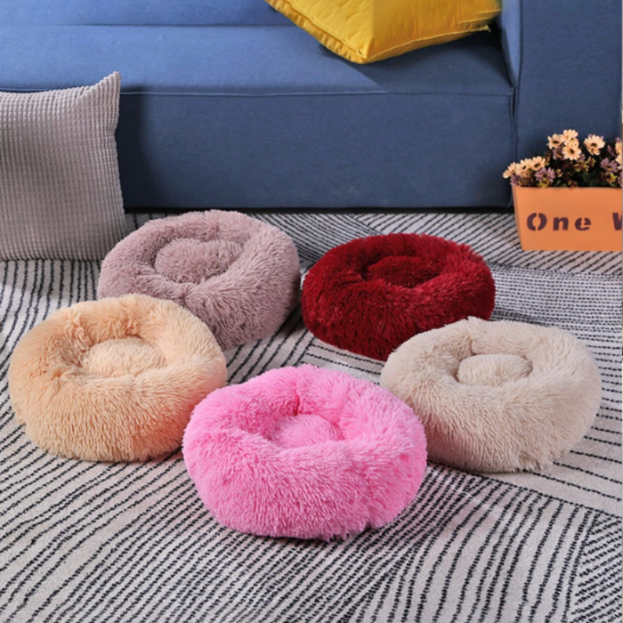 Calming Pet bed | Comfy Dog Bed High Stretch Soft Faux Fur for Dogs &  Cats