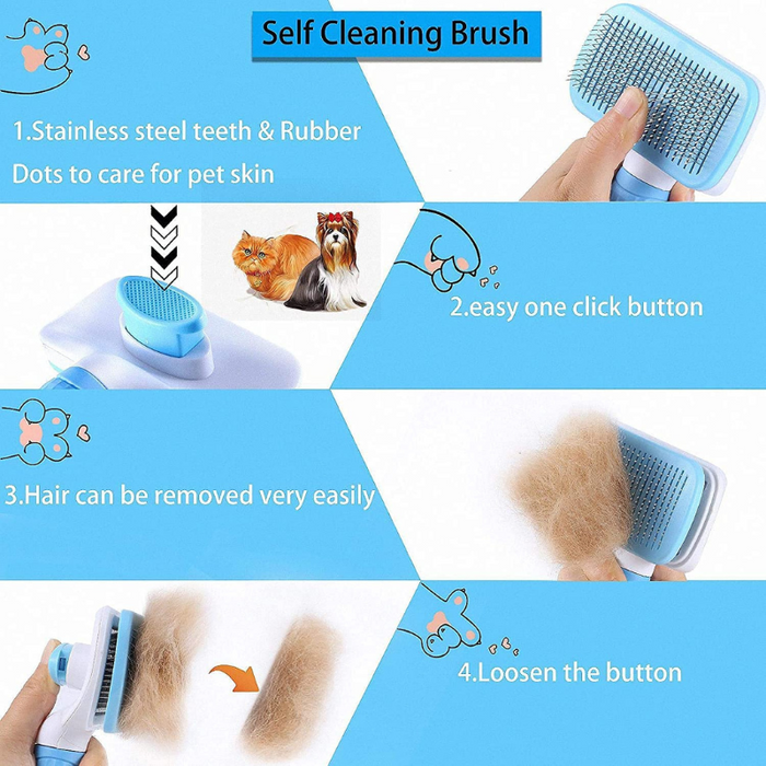 Pet Grooming Brush For Long And Short Hair